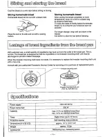 Preview for 14 page of Panasonic Bread Bakery SD-YD250 Operating Instructions And Recipes