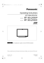 Предварительный просмотр 1 страницы Panasonic BT-3DL2550 Operating Instructions Manual