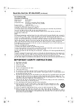 Предварительный просмотр 3 страницы Panasonic BT-3DL2550 Operating Instructions Manual