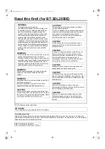 Предварительный просмотр 4 страницы Panasonic BT-3DL2550 Operating Instructions Manual