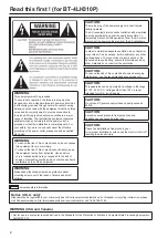 Preview for 2 page of Panasonic BT-4LH310P Operating Instructions Manual