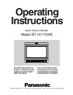 Предварительный просмотр 1 страницы Panasonic BT-H1700AE Operating Instructions Manual