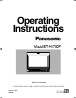 Panasonic BT-H1700P Operating Instructions Manual предпросмотр