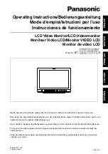 Panasonic BT-LH1700WE Operating Instructions Manual preview