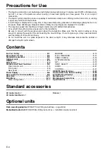 Preview for 4 page of Panasonic BT-LH1700WE Operating Instructions Manual