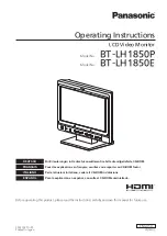 Panasonic BT-LH1850 Operating Instructions Manual preview