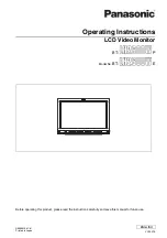 Panasonic BT-LH2600WE Operating Instructions Manual предпросмотр