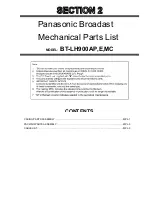 Preview for 1 page of Panasonic BT-LH900E Mechanical Parts List