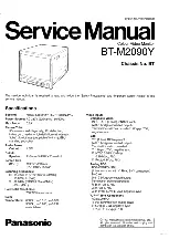 Panasonic BT-M2090Y Service Manual предпросмотр