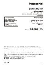 Panasonic BT-PRP17G Operating Instructions Manual предпросмотр