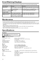 Предварительный просмотр 36 страницы Panasonic BTLH80W - 7.9" MONITOR Operating Instructions Manual