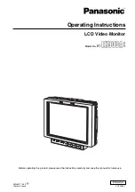 Предварительный просмотр 1 страницы Panasonic BTLH900A - HD MONITOR Operating Instructions Manual