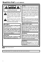 Предварительный просмотр 2 страницы Panasonic BTLH900A - HD MONITOR Operating Instructions Manual