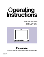 Предварительный просмотр 1 страницы Panasonic BTLS1400 - 14" LCD MONITOR Operating Instructions Manual