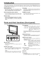 Предварительный просмотр 5 страницы Panasonic BTLS1400 - 14" LCD MONITOR Operating Instructions Manual