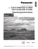 Preview for 1 page of Panasonic C1305L Operating Instructions Manual
