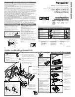 Preview for 1 page of Panasonic C7301U - Cd Rcvr W/ Custm Dsply Installation Insrtuctions