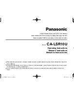 Panasonic CA-LSR10U - Sirius Satellite Radio Receiver Instrucciones De Operación preview