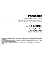 Panasonic CA-LSR10U - Sirius Satellite Radio Receiver Operating Instructions Manual preview