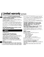 Preview for 6 page of Panasonic CA-LSR10U - Sirius Satellite Radio Receiver Operating Instructions Manual