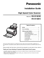 Panasonic Camescope KV-S1025C Installation Manuals preview