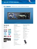 Предварительный просмотр 14 страницы Panasonic Car Audio & DVD Car Navigation System Brochure & Specs