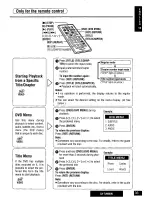 Preview for 33 page of Panasonic CATU9000U - AV CTRL AMP Operating Instructions Manual