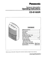 Preview for 1 page of Panasonic CD-B1600R Operating Instructions Manual
