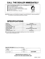 Preview for 12 page of Panasonic CD-B1600R Operating Instructions Manual