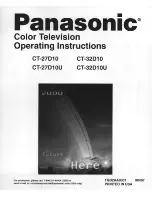 Preview for 1 page of Panasonic ceCT-27D10 Operating Instruction