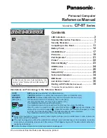 Preview for 1 page of Panasonic CF-07 Series Reference Manual