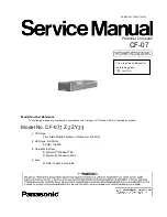 Preview for 1 page of Panasonic CF-07 Series Service Manual