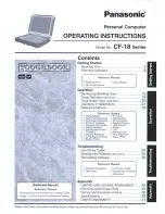 Panasonic CF-18BHAZXKM - Toughbook 18 Touchscreen PC Version User Manual preview