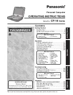 Preview for 1 page of Panasonic CF-18DHAZXKM - Toughbook 18 Touchscreen PC... Operating Instructions Manual