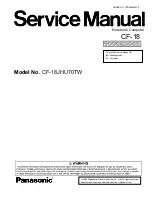 Preview for 1 page of Panasonic CF-18JHU70TW TOUGHBOOK Service Manual