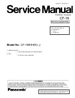 Panasonic CF-18KHH6512 Service Manual preview