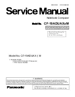 Preview for 1 page of Panasonic CF-19ADUAX M Series Service Manual