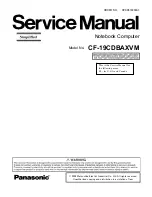 Preview for 1 page of Panasonic CF-19CDBAXVM - Toughbook 19 Tablet PC Version Service Manual