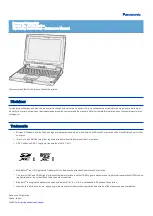 Preview for 1 page of Panasonic CF-20 series Operating Instructions And Reference Manual