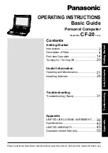 Panasonic CF-20 series Operating Instructions Manual preview