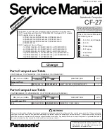 Предварительный просмотр 1 страницы Panasonic CF-27 Series Service Manual