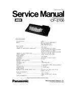 Предварительный просмотр 1 страницы Panasonic CF-2700 Service Manual