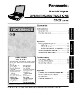 Preview for 1 page of Panasonic CF-27LBAGHEM - Toughbook 27 - PIII 500 MHz Operating Instructions Manual