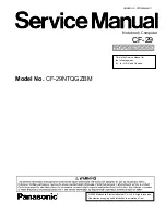 Preview for 1 page of Panasonic CF-29CRKGZKM - Toughbook 29 - Pentium M 1.2... Service Manual