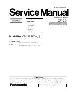 Предварительный просмотр 1 страницы Panasonic CF-29ETKGH1 Service Manual