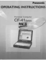 Предварительный просмотр 1 страницы Panasonic CF-41 MK III Operating Instructions Manual