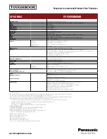 Предварительный просмотр 2 страницы Panasonic CF-52 Mk2 Specification