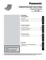 Panasonic CF-52 Series Operating Instructions Manual preview