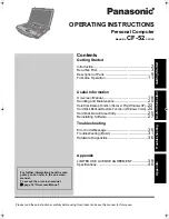 Preview for 1 page of Panasonic CF-52AJCBUAE Operating Instructions Manual