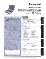 Panasonic CF-73JCLTXKM - Toughbook 73 - Pentium M 1.6 GHz User Manual preview